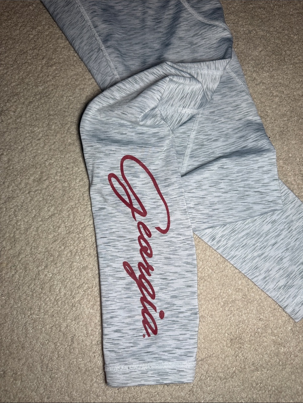 Light Gray Leggings with Red Georgia logo - Picture 3 of 3